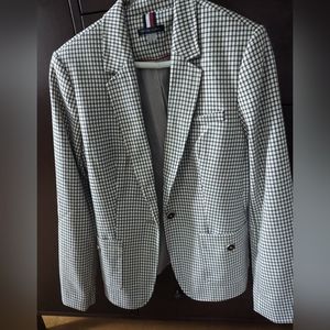 Tommy Hilfiger Sz 10 Black and tan check riding style jacket